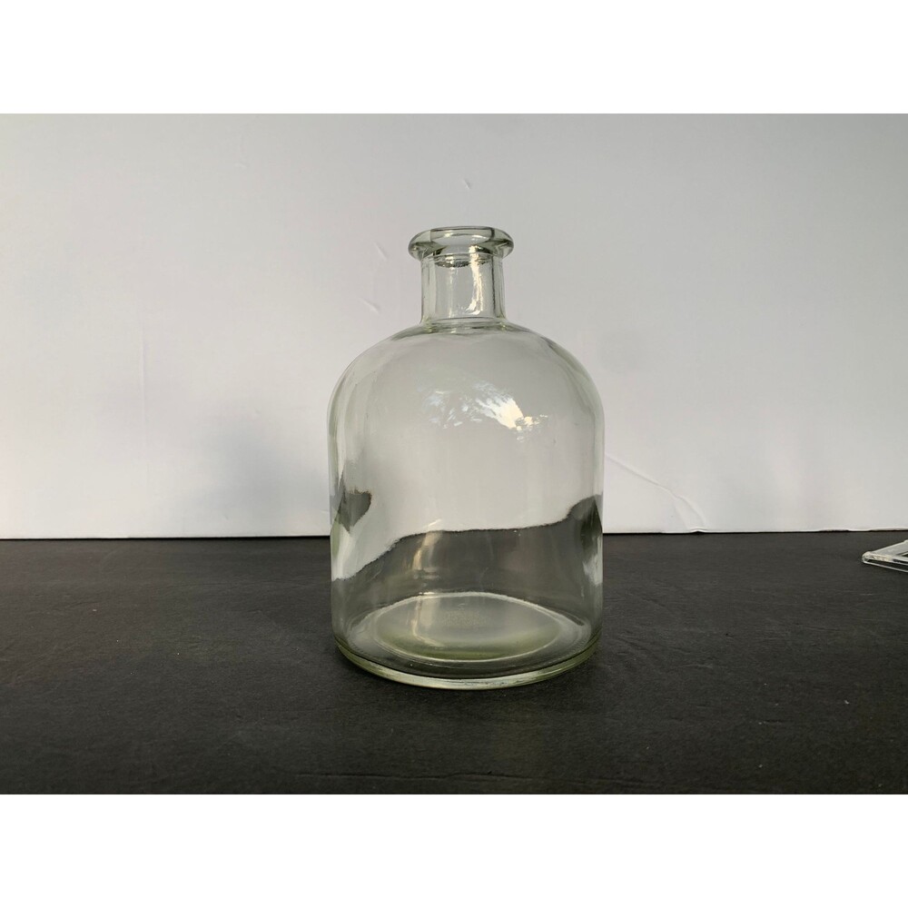 Vintage Thick Glass Apothecary Bottle - 6.5” x 4”